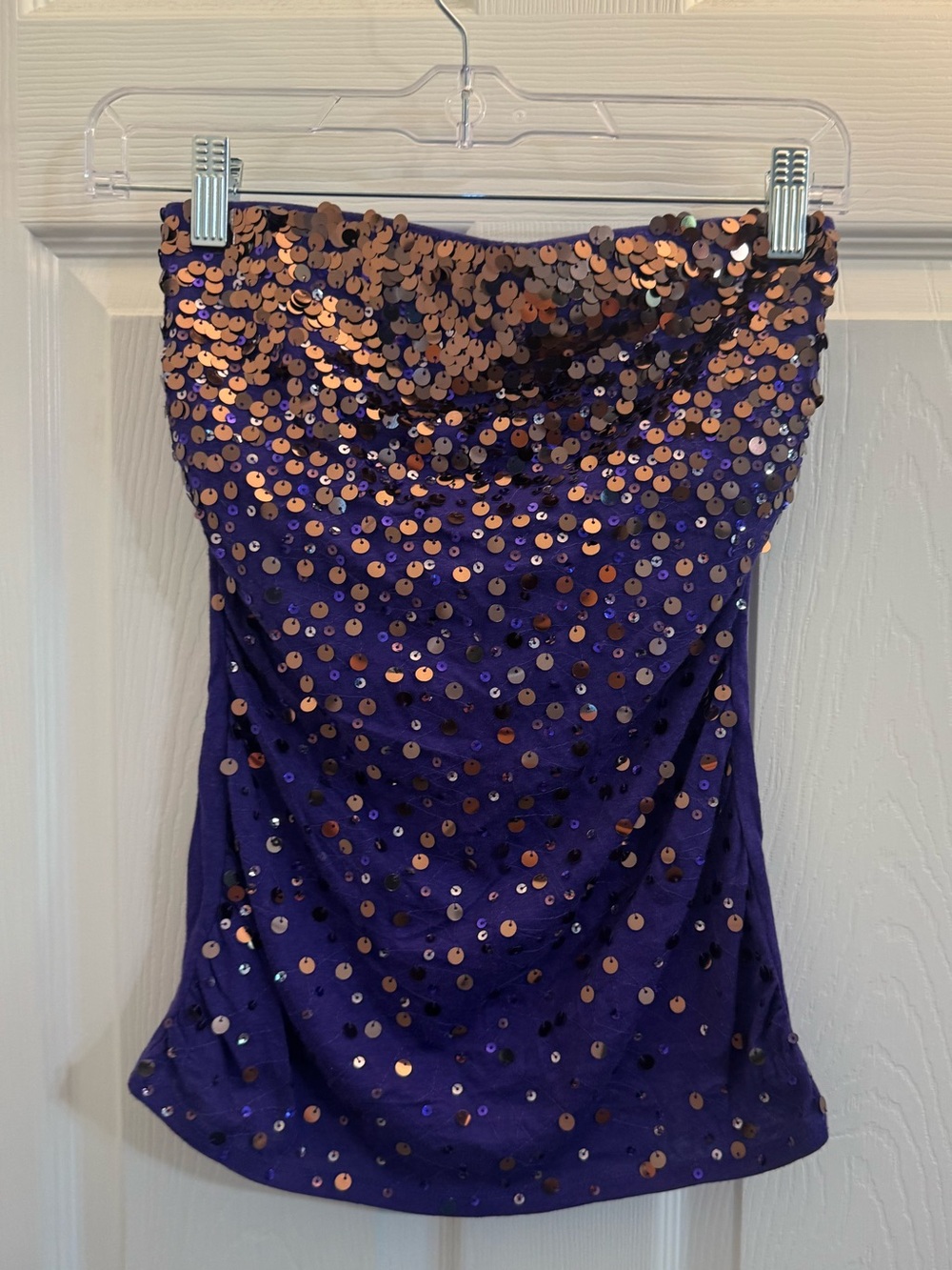 Express Purple Sequin Top